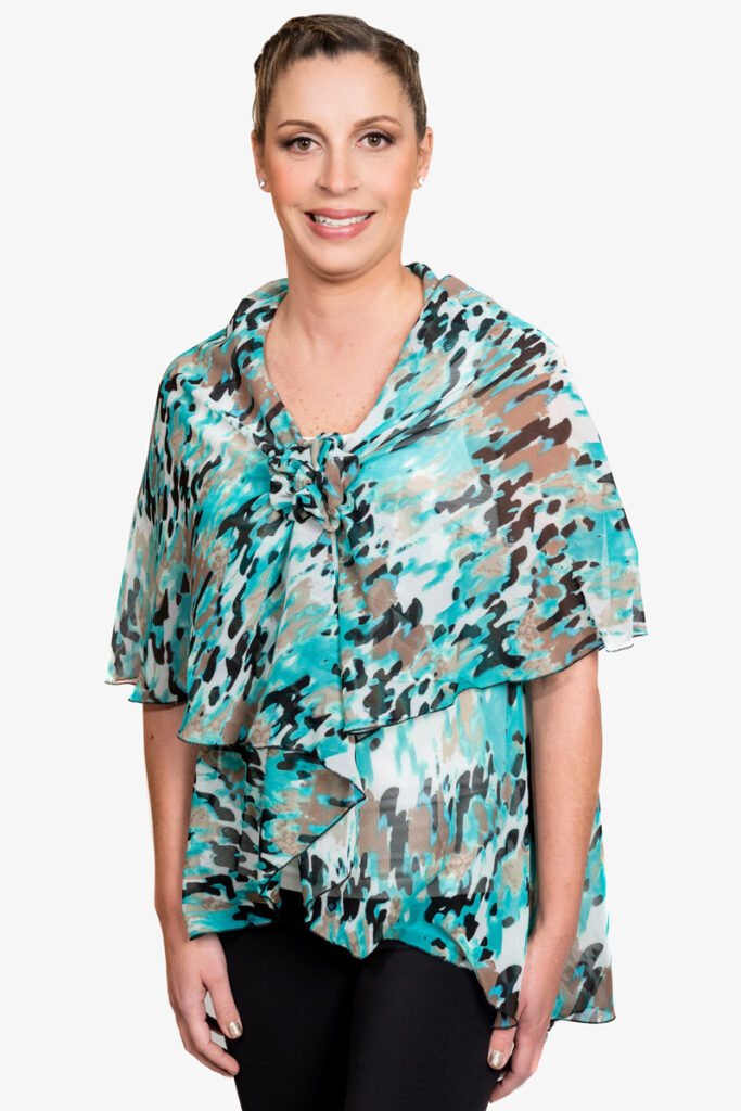 Teal Leopard Print Kimono