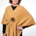 Picture of fleece chemotherapy clothing shoulder wrap