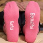 Bold" & "Beautiful" Pink Sassy Sayings Socks