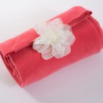 Coral Fleece Blanket with Detachable Flower