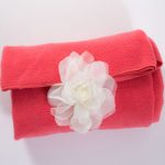 Coral Fleece Blanket with Detachable Flower