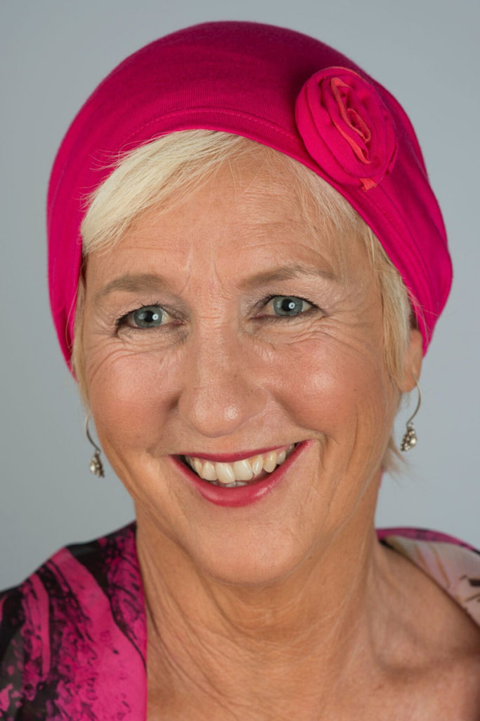 Fuchsia with Coral/Fuchsia Rosette