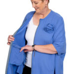 Periwinkle French Terry Oversized Cover-Up WITH Drain Pouches
