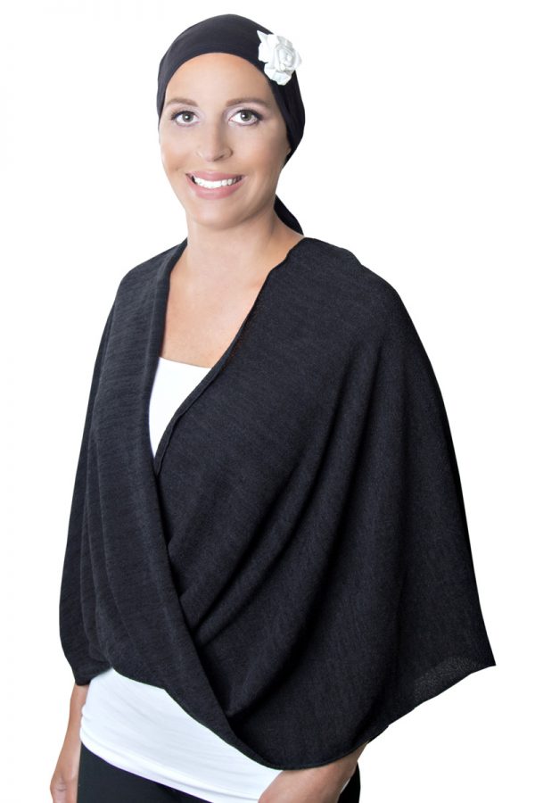 Picture of cancer clothing chemo port accessible shoulder cover