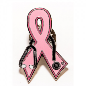 Doctor Medical Pink Ribbon Pin for Breast Cancer Awareness
