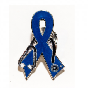 Colon Cancer Blue Awareness Ribbon Pin