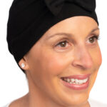 Black head cover with Black Bow