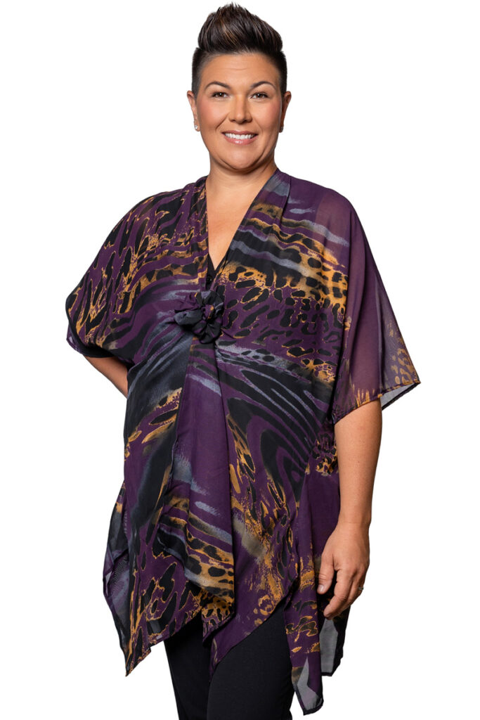Purple/Black Kimono