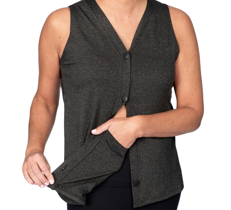 Post Mastectomy Tops and Shirts with Drain Management Pockets