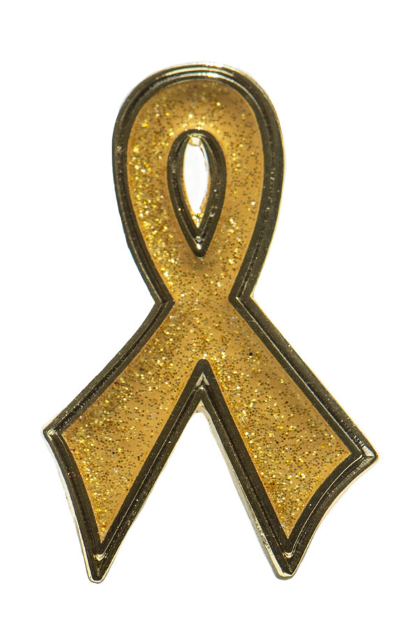Childhood & Pediatric Cancer Yellow Ribbon Pin makes a great gift for Pediatric Doctor or Nurse.