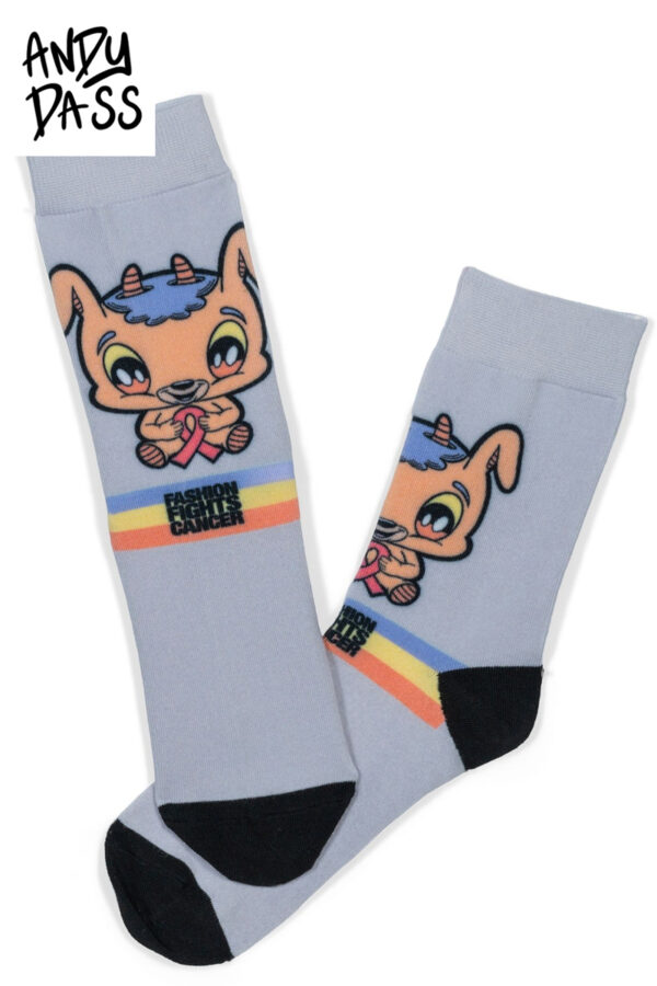 Andy Dass Supports Fashion Fights Cancer with Breast Cancer Awareness Socks