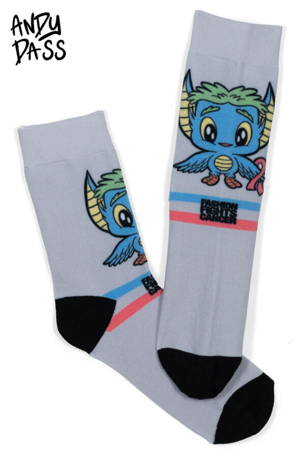 Andy Dass Supports Fashion Fights Cancer with Breast Cancer Awareness Socks