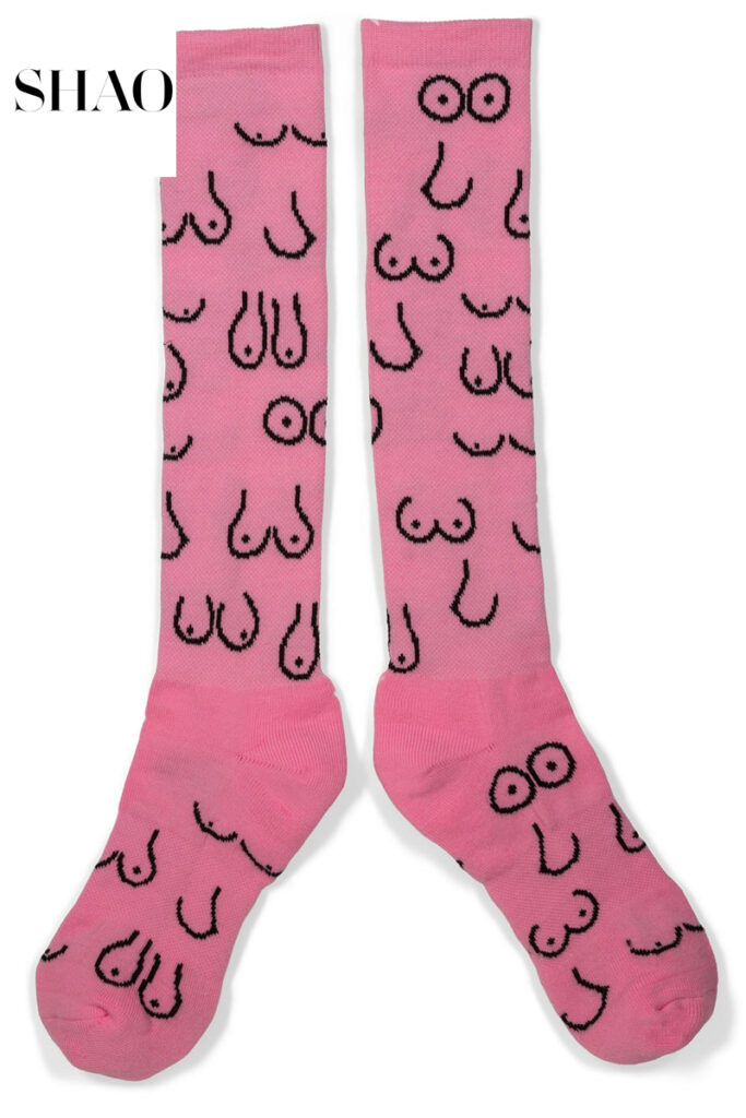 SHAO Pink Breast Socks
